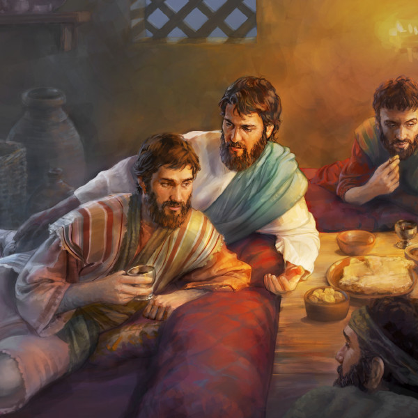 Apòstle Huan sintá banda di Hesus na e Pasku Hudiu