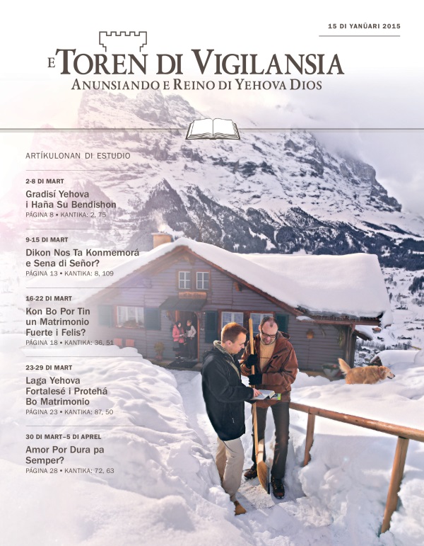 Portada di e Toren di Vigilansia—Edishon di Estudio, 15 di Yanüari 2015