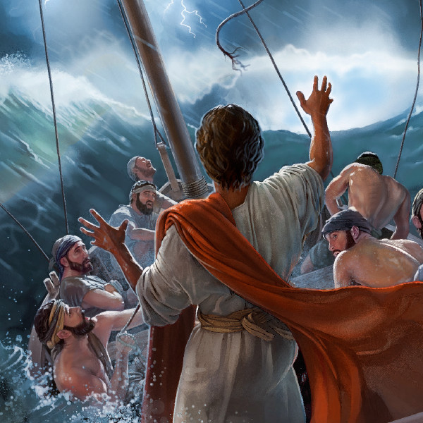 Milagrosamente Hesus ta kalma un tormenta