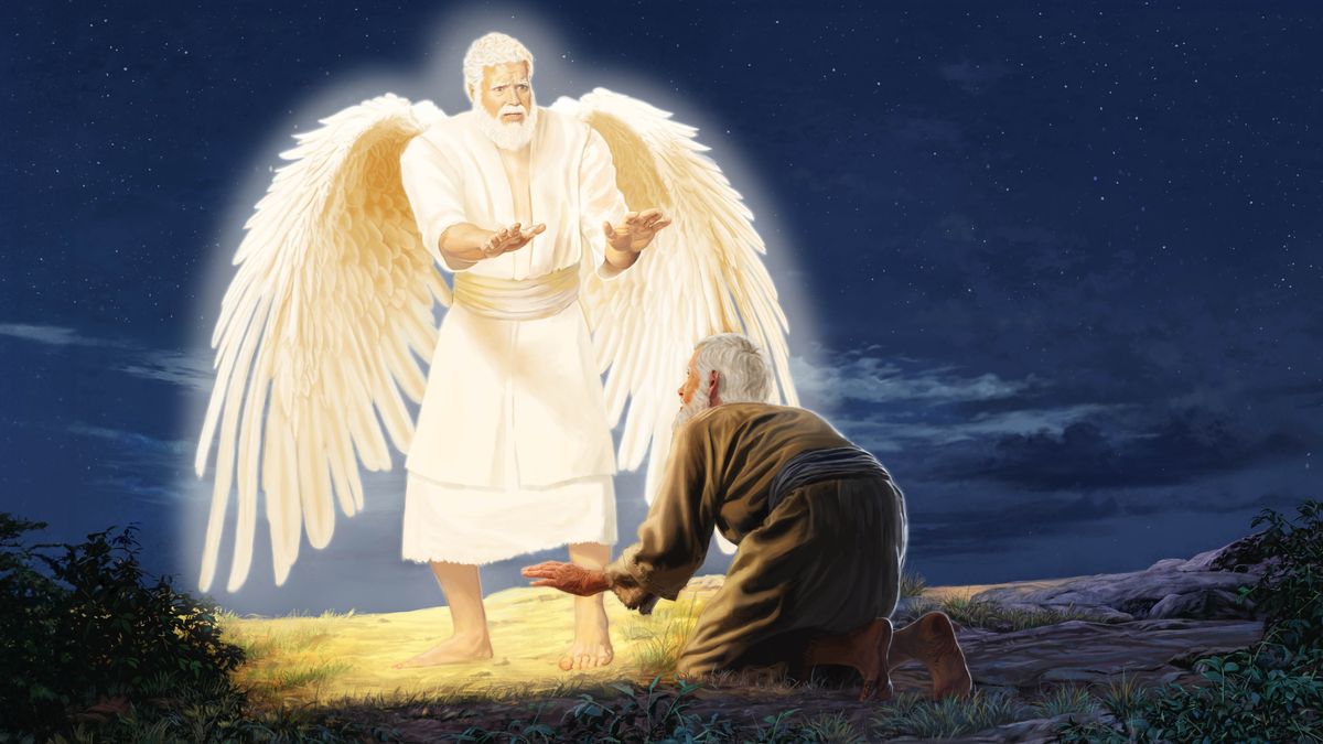 Un angel ta stòp Apòstel Huan di bùig i ador’é.