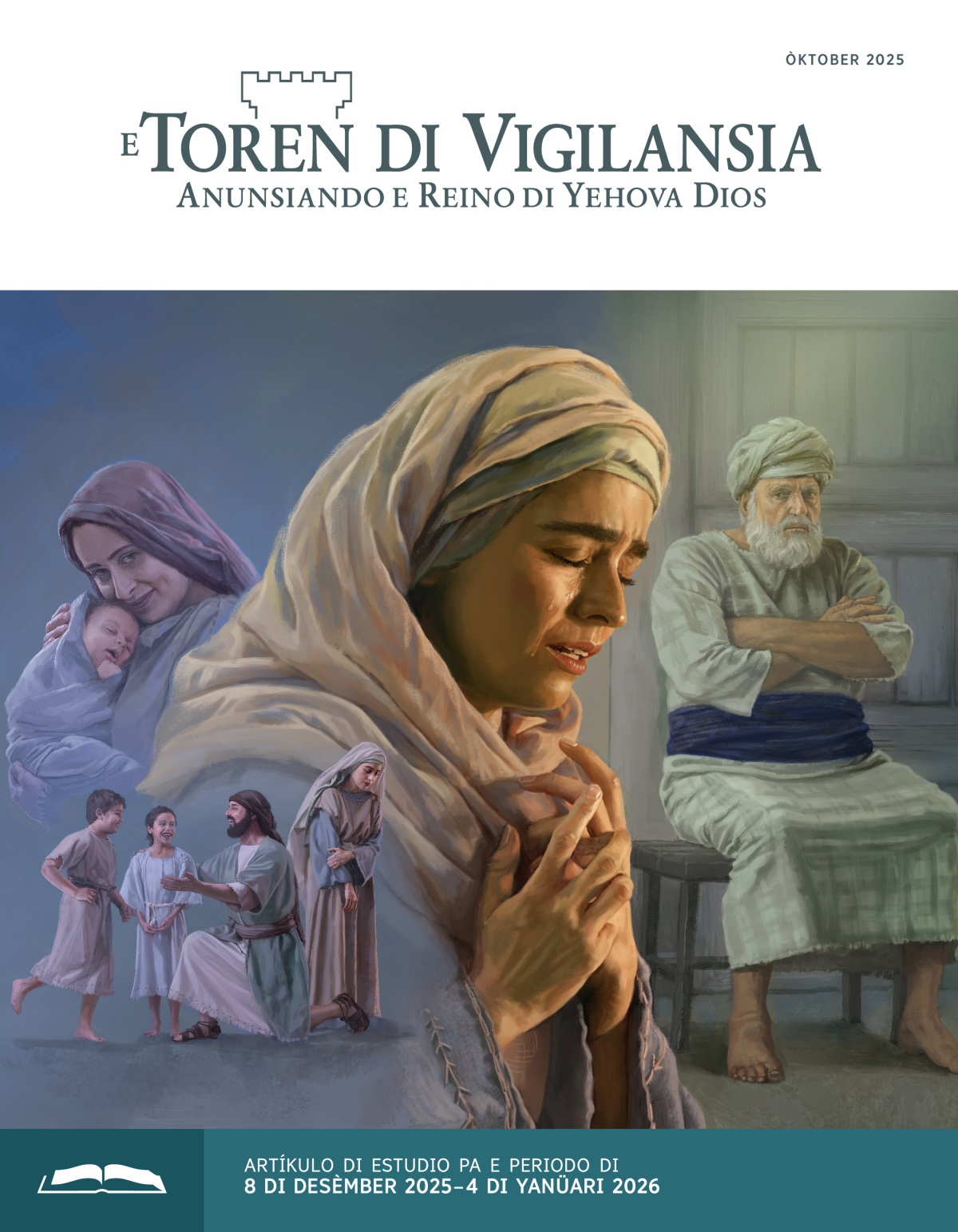 Kolekshon di plachi: 1. Ana ta super kibrá i ta bira su kabes segun Elkana ta hunga ku dos yu di Penina. 2. Penina ta smail ku su yuchi resien nasí den su man. 3. Ana ta yora segun e ta roga Yehova den orashon. 4. Sumo Saserdote Elí ta sintá ku su man krusá segun e ta wak Ana.