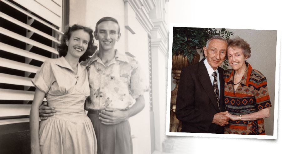 A Ronald me a Maxine Parkin er a uriul er a bo lebechiil me sel 50th el wedding anniversary er tir