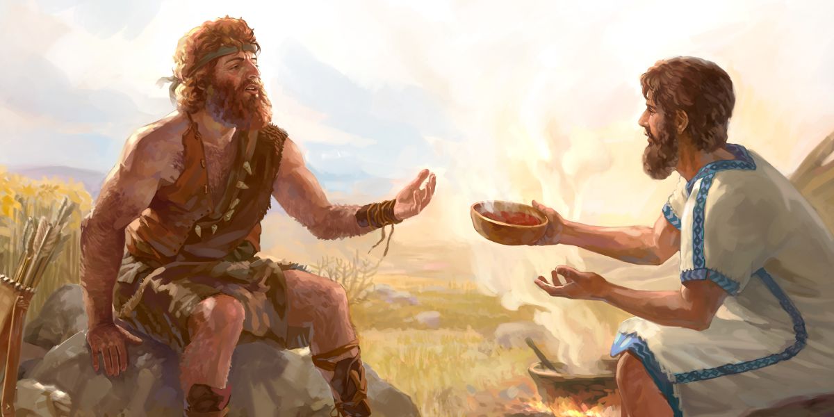 A Jakob a milecherar a llemeltel a Esau el kot el ngalek