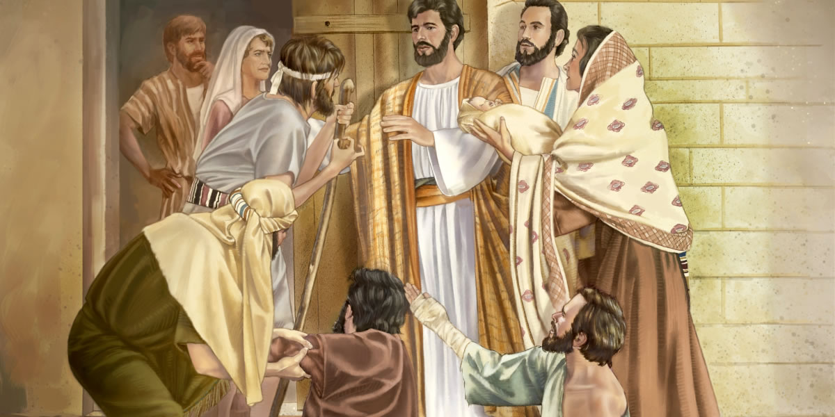 Sick people gather for Peter house, and Jesus heal all of dem