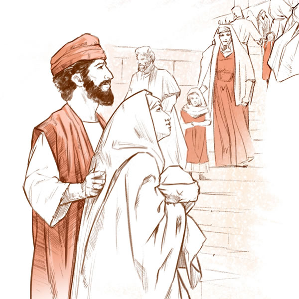 Joseph and Mary bring Jesus come temple after 40 days to do the sacrifice wey go make dem clean