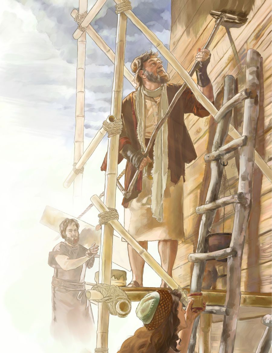 Noah and im family dey build ark