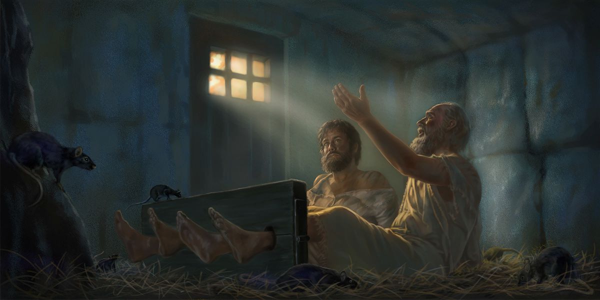 Paul and Silas dey prison and dem lock their leg for wood