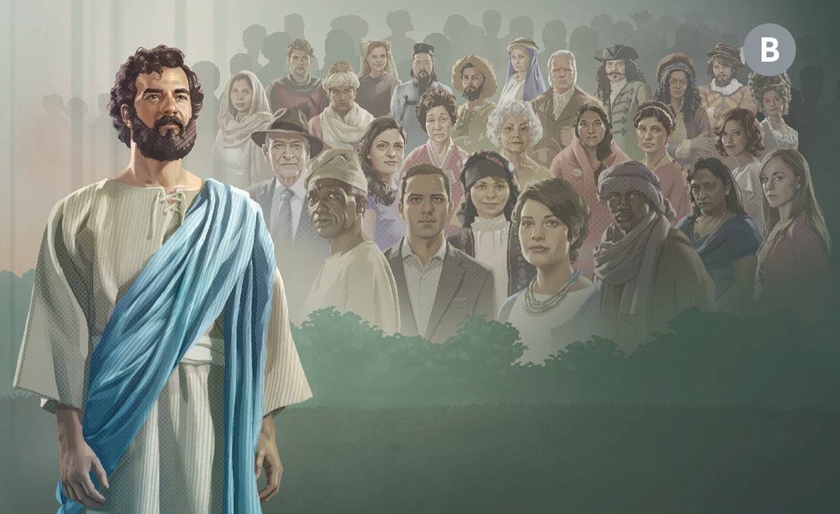 B. Miere Bilda: 1. Jesus Christus. 2. Veschiedne Sorten Menschen