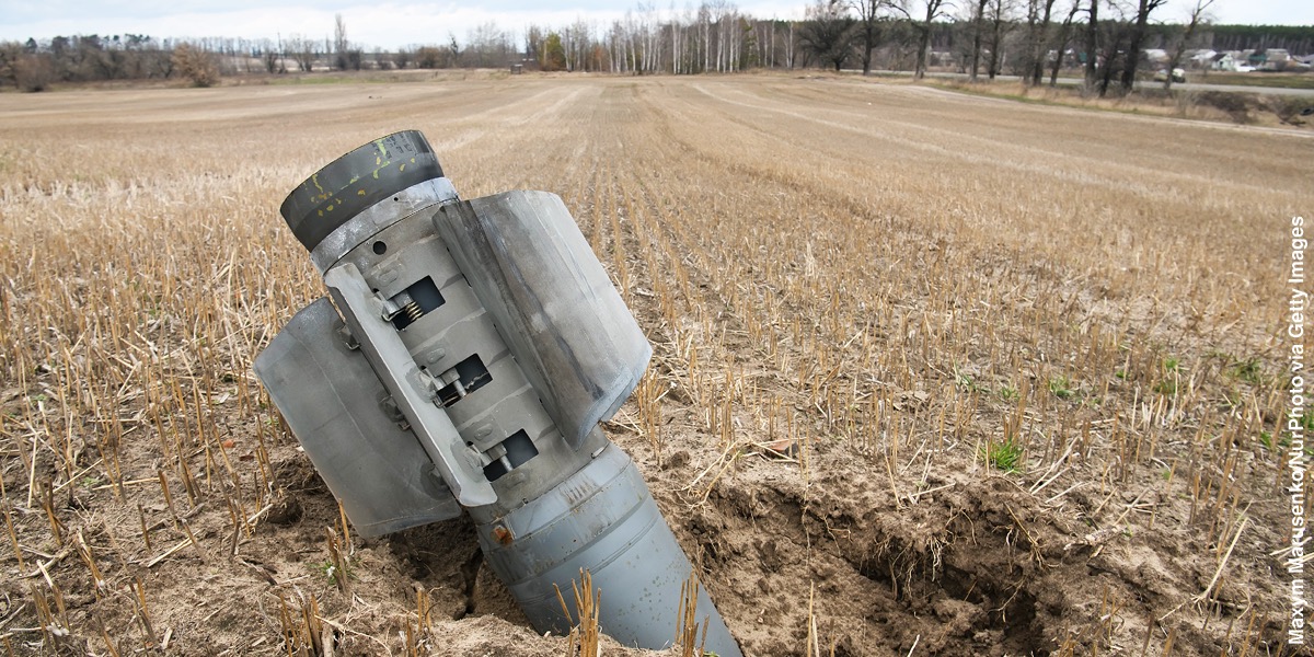 Missile (bombe) imoshi yabuile mu mahia a gu Ukraine.