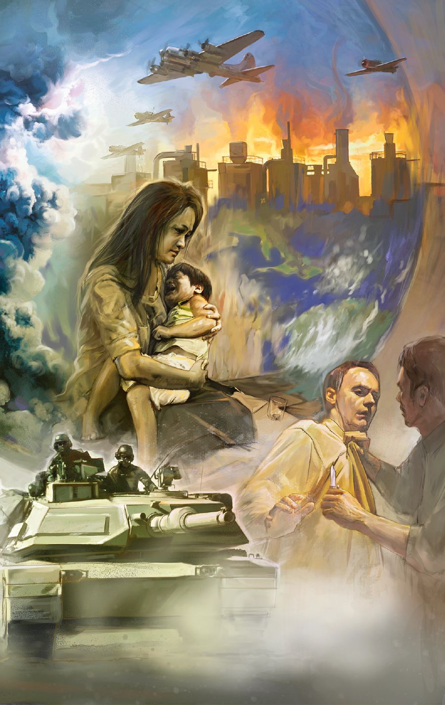 Piksa bilong olketa nogud samting wea happen, war, crime, and pollution