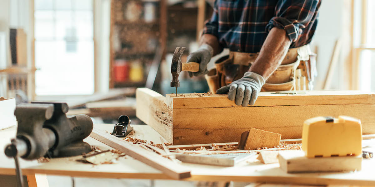 Wanfala carpenter hammerim nila lo pis timba.