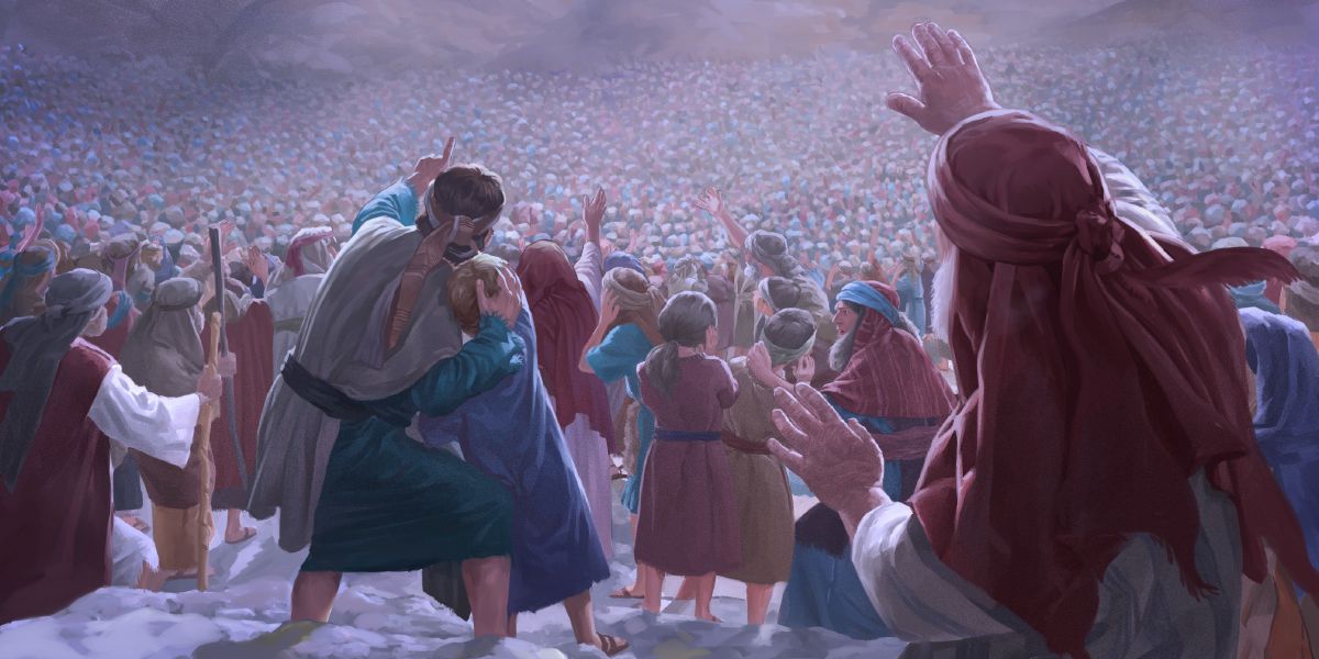 Olketa Israelite standap lo botom blo Maunt Sinai