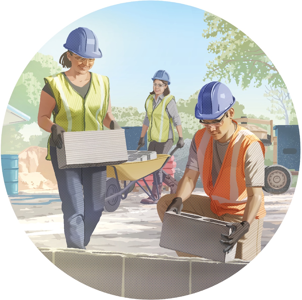 Olketa brata and sista volunteer for buildim Kingdom Hall.