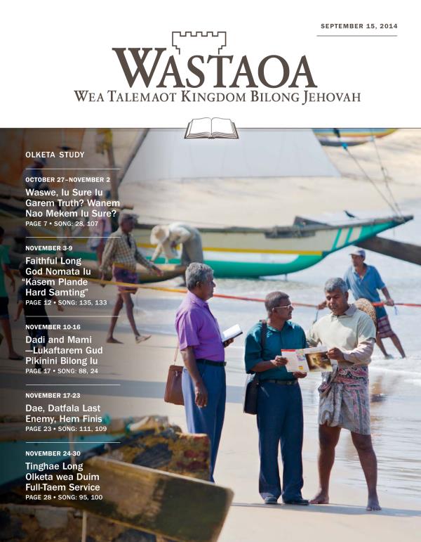 Kava Bilong Wastaoa Study Magasin, September 15, 2014