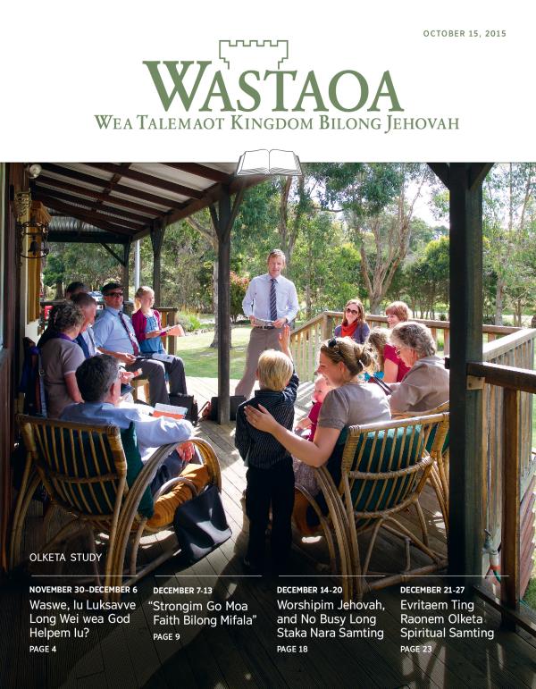 Kava bilong Wastaoa Study Magasin, October 15, 2015