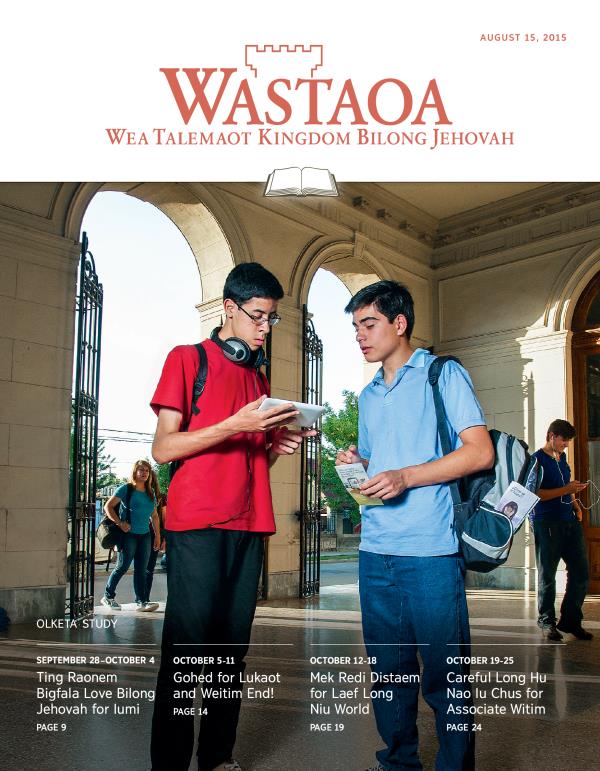 Kava Bilong Wastaoa Study Magasin, August 15, 2015