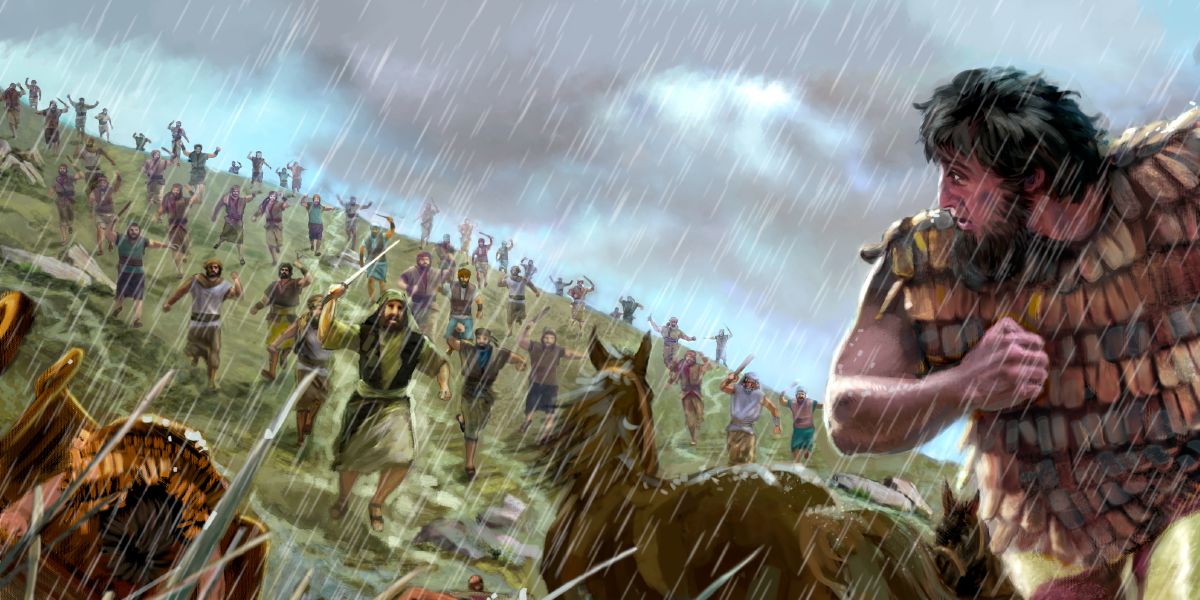 Barak and olketa man bilong hem ranem Sisera and army bilong hem 