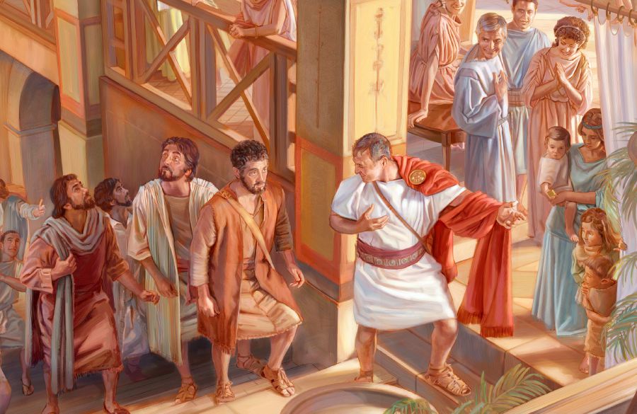 Peter go insaed haos bilong Cornelius
