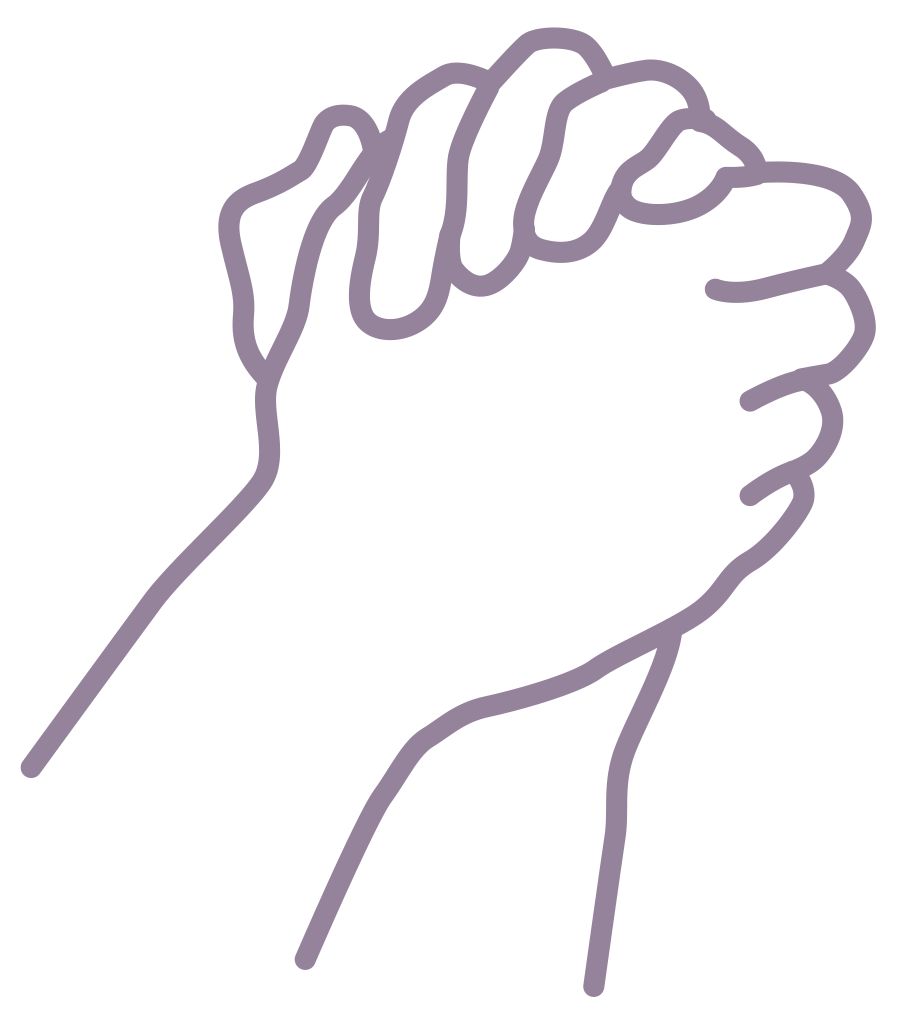 Man putim hand tugeta taem hem prea