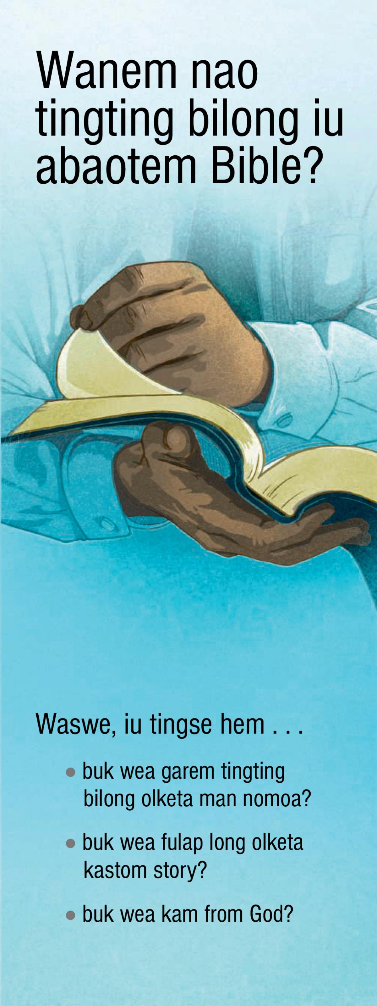 Wanem Nao Tingting Bilong Iu Abaotem Bible?