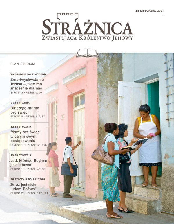 Strona tytułowa Strażnicy z 15 listopada 2014 — wydanie do studium