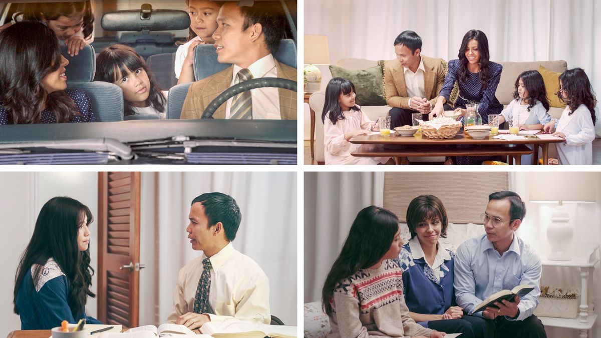 Imagen: Escena ke dikiaʼo video “Tjaguana xanana kunixin thi ntha̱ʼana”. 1. Ni García utengaana carruena para satsjina reunión. 2. Kainxina tadinthena ngai mesa are kjanxina reunión jinena ko tjauna. 3. Chuuná García dantsjenda tiempo para tjao xeʼen. 4. Yui ni chuuná nchegundana Biblia para thengijnanxina xeʼena.