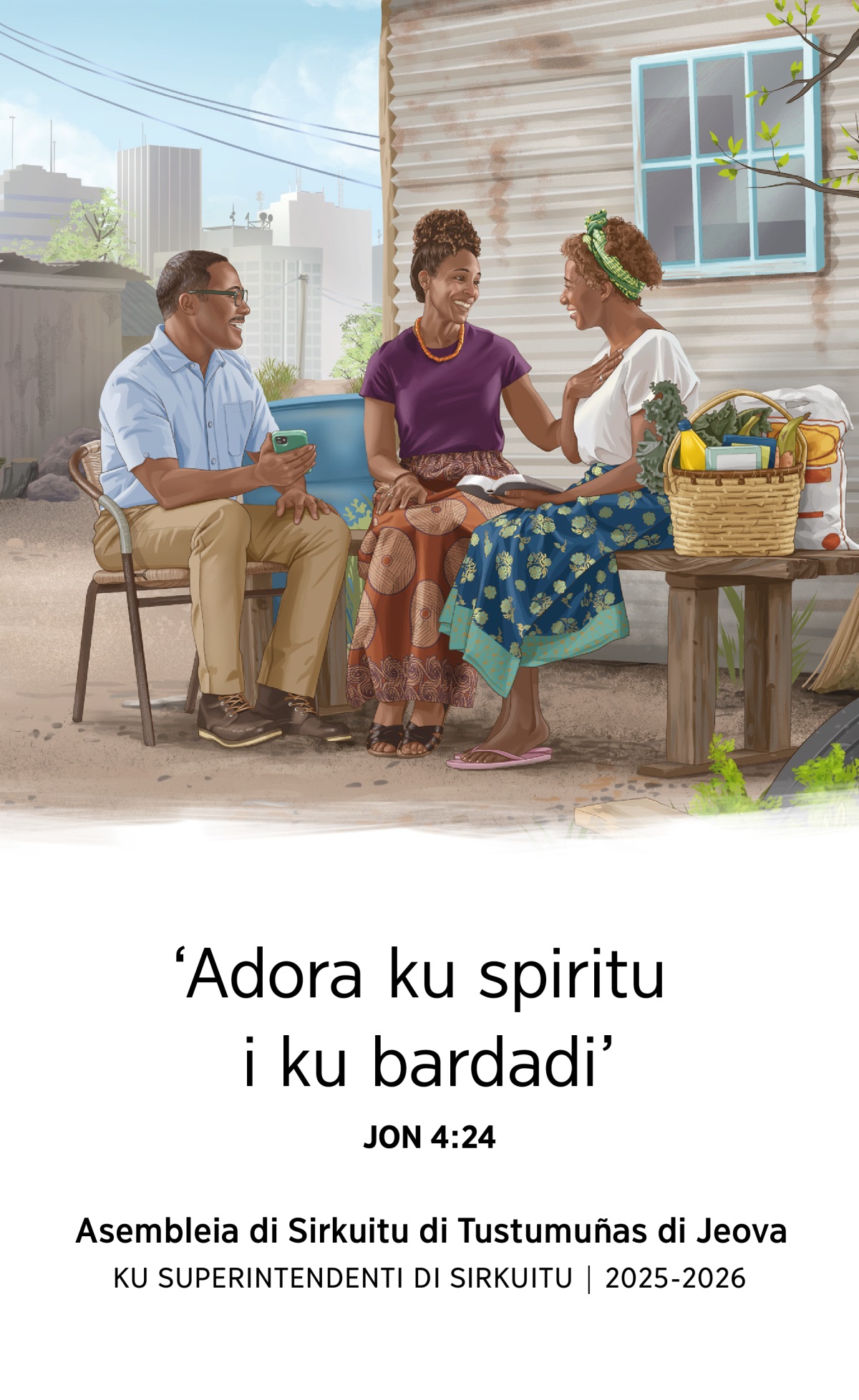 Un irma mora na un kasa simplis na un sidadi garandi. I sta na risibi ku kontentamentu nkoraẑamentu di Biblia ku un kasal sta na dal. Kasal tisil kumida ku utrus kusas.