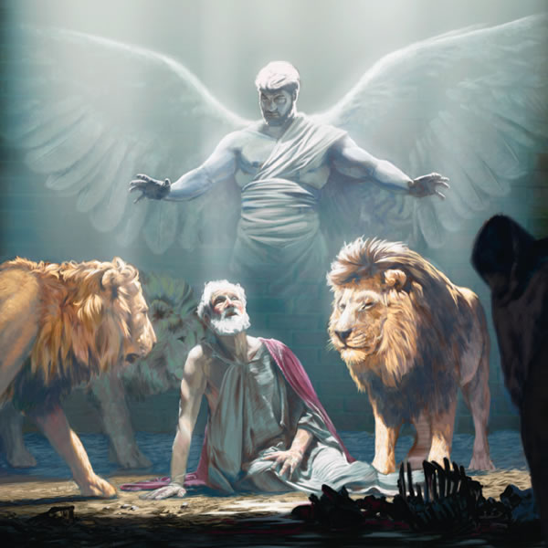 Un anju sta na proteẑi Daniel na koba di lions