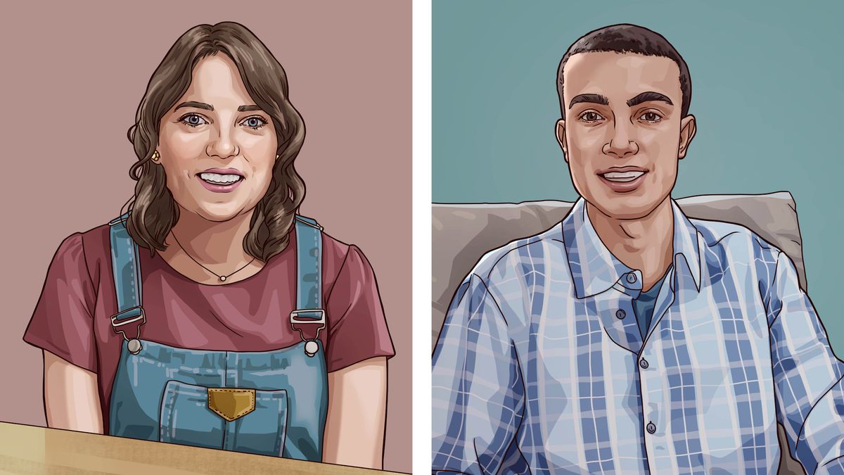 Diseñus: Diseñus di video “Ña Juventudi — Kuma ku N Pudi Kuriẑi Ña Erus?” 1. Thalila. 2. José.