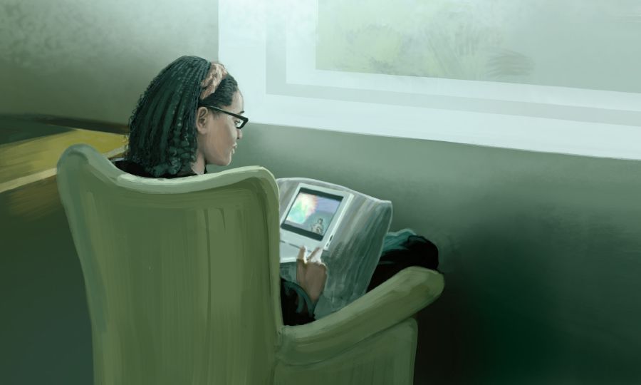 Kobieta będąca Świadkiem Jehowy czyta Biblię