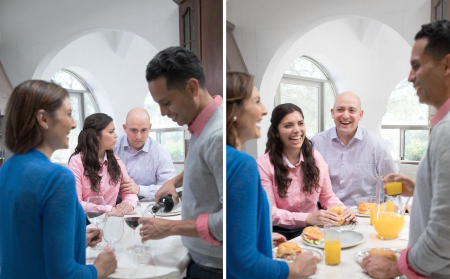 Małżeństwo podaje sok zamiast wina, kiedy uświadamia sobie, że alkohol mógłby zgorszyć ich gości