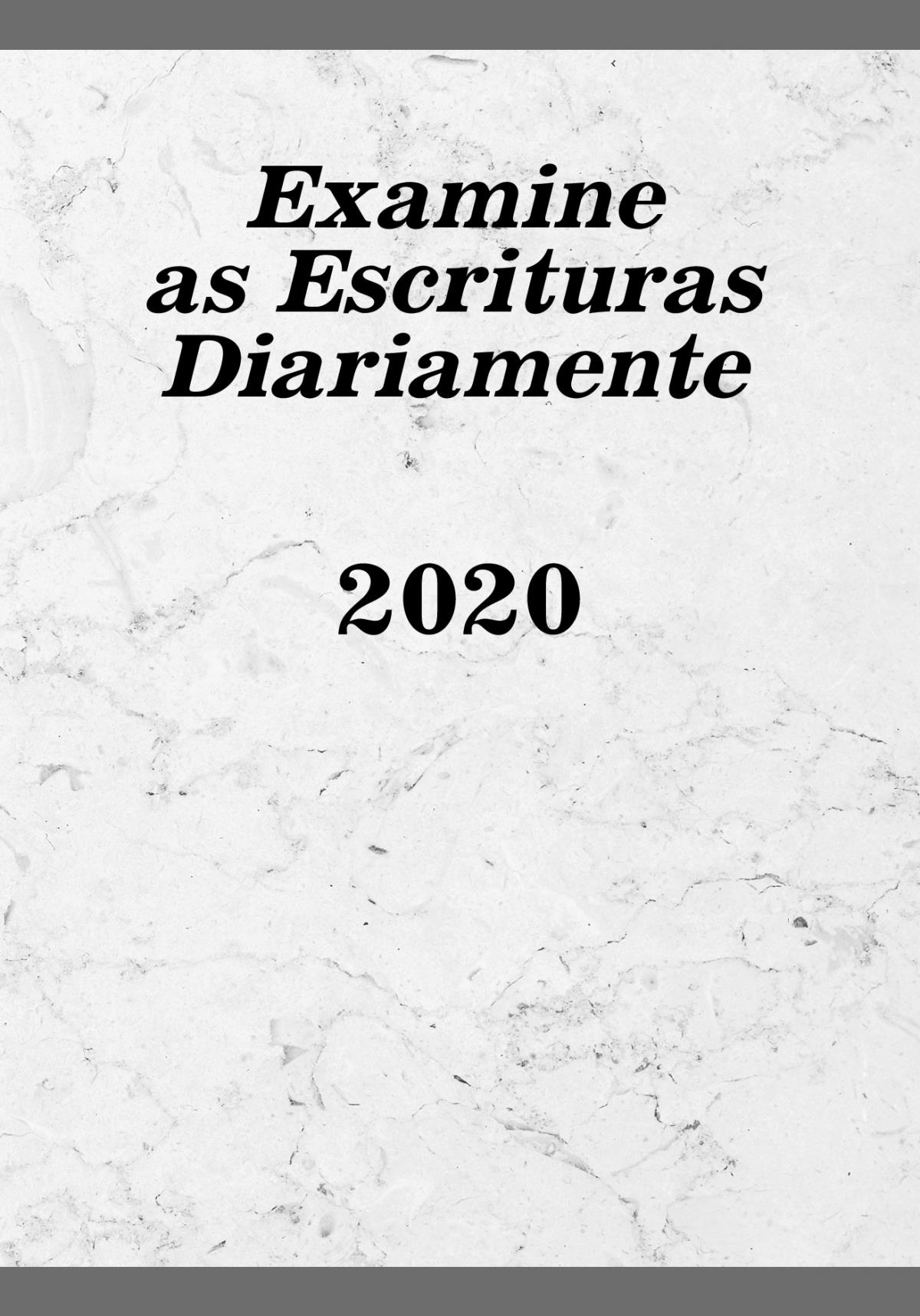 Examine as Escrituras Diariamente — 2020