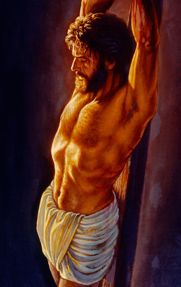 Jesus morrendo na estaca de tortura