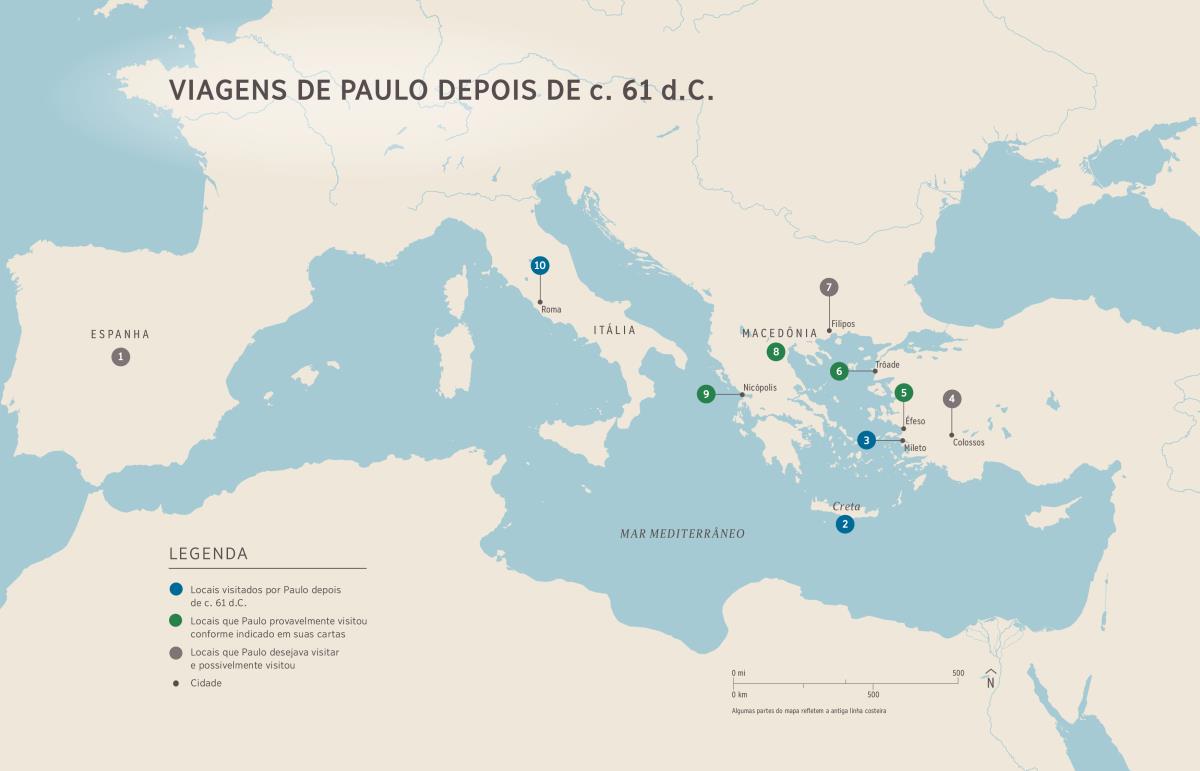 Viagens de Paulo depois de c. 61 d.C.