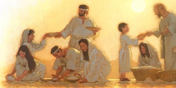 Israelitas recolhendo maná, o pão do céu