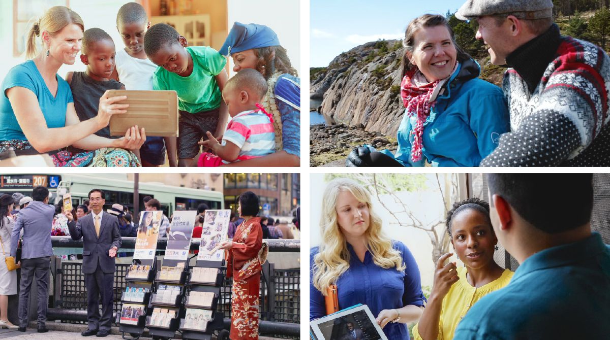 Graduados de la Escuela de Evangelizadores del Reino sirviendo en Namibia, Noruega, Japón y Estados Unidos