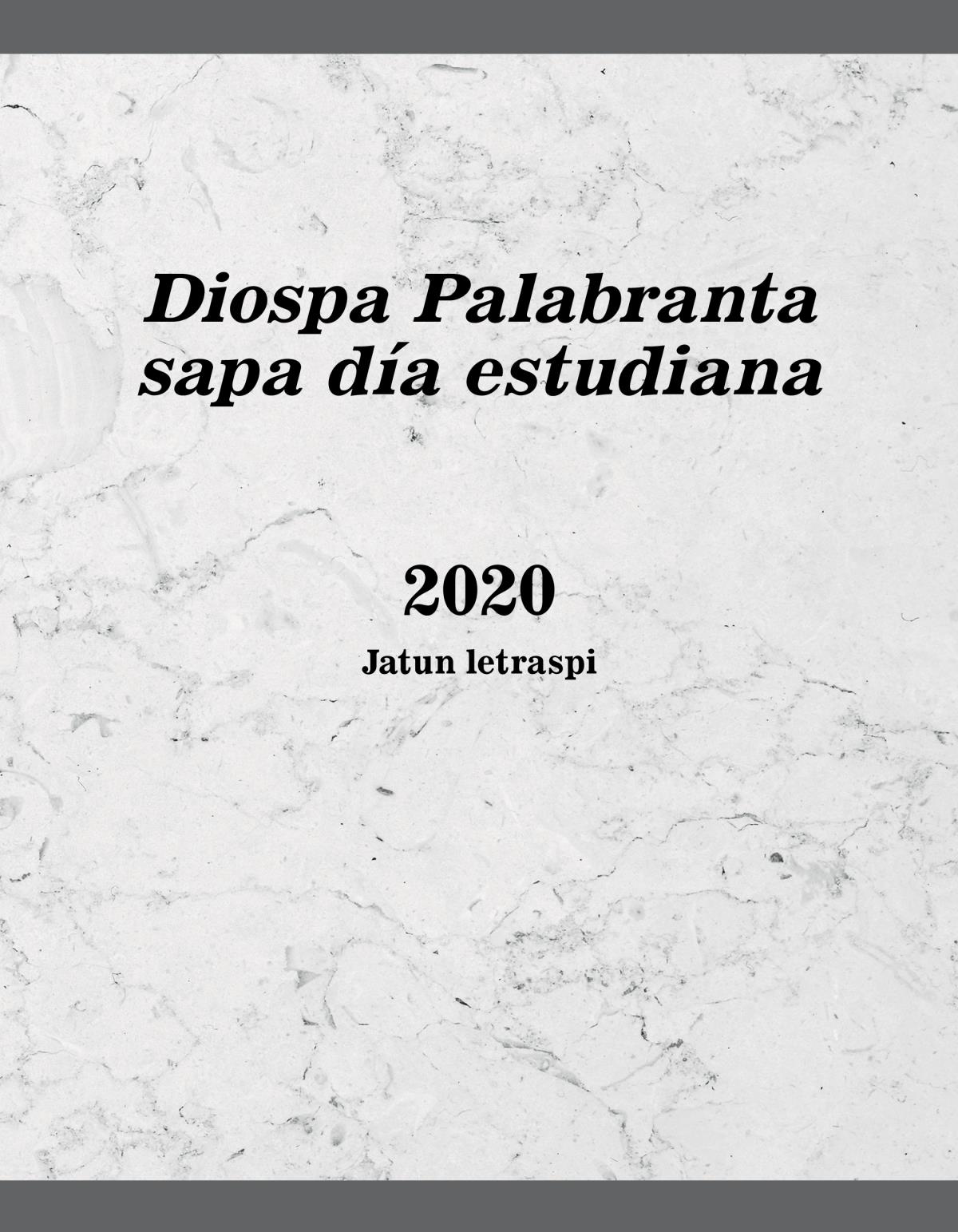 Diospa Palabranta sapa día estudiana 2020