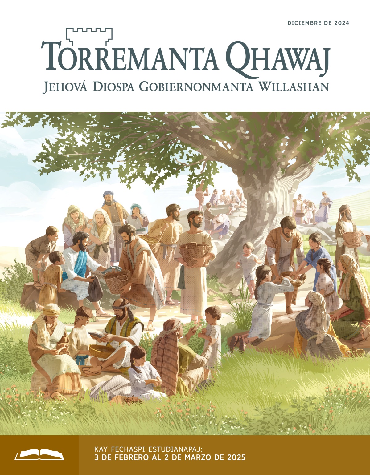 Jesús discipulosninman tʼantata, pescadostawan jaywashan. Discipulosnintaj qharisman, warmisman, wawasman ima jaywashanku.