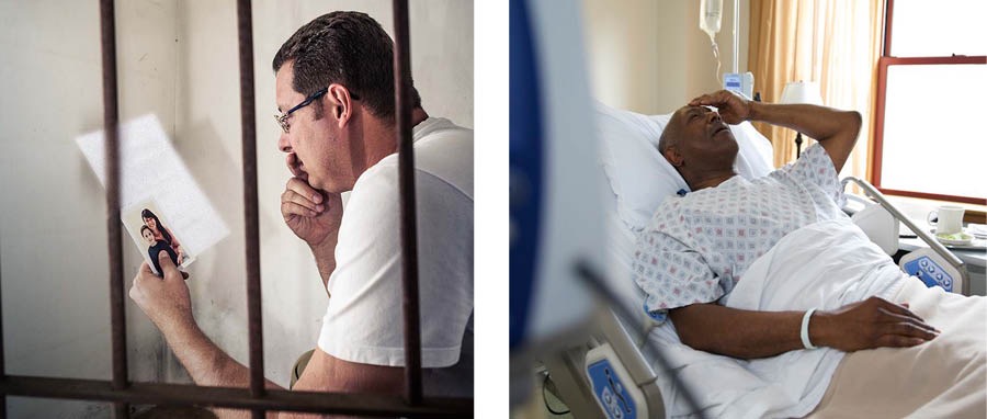 Dibujukuna: 1) familian apatsinqan cartatam, juk wawqi carcelchö leyikan; 2) hospitalchömi juk wawqi qeshyarnin këkan.