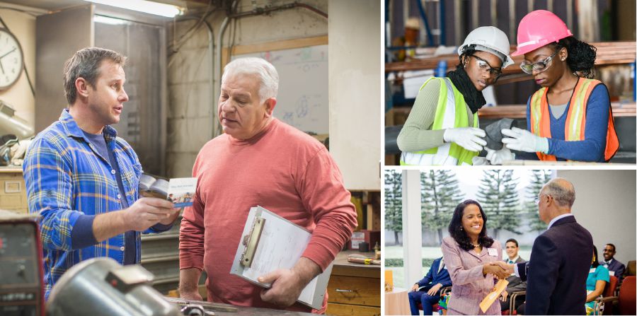 Shuj huauquica paita trabajachijhuanmi parlajun, shuj panigucunami Testigocunapa ashtahuan jatun Betel huasita ruranapi ayudanajun, shuj panigumi Diospa Reinomanda Villachijcunapa Escuelaman rishca