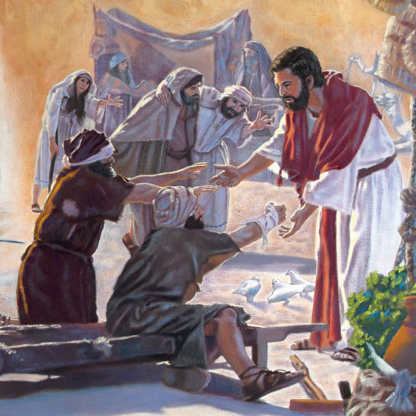 Ko Iesu e oora ra i tona rima kia rapakau i te aronga maki