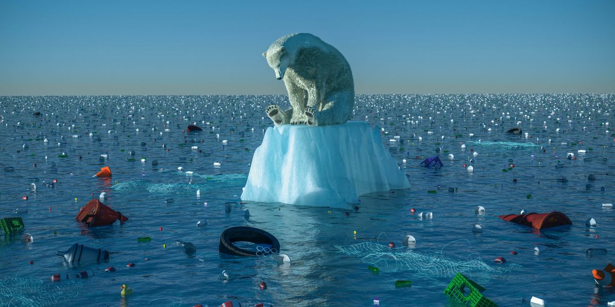 In lours polèr bien maléré é bien krouté lé asiz su in ti morso la glas ké la pou fond é k’i flot dan in mèr ranpli la salté.