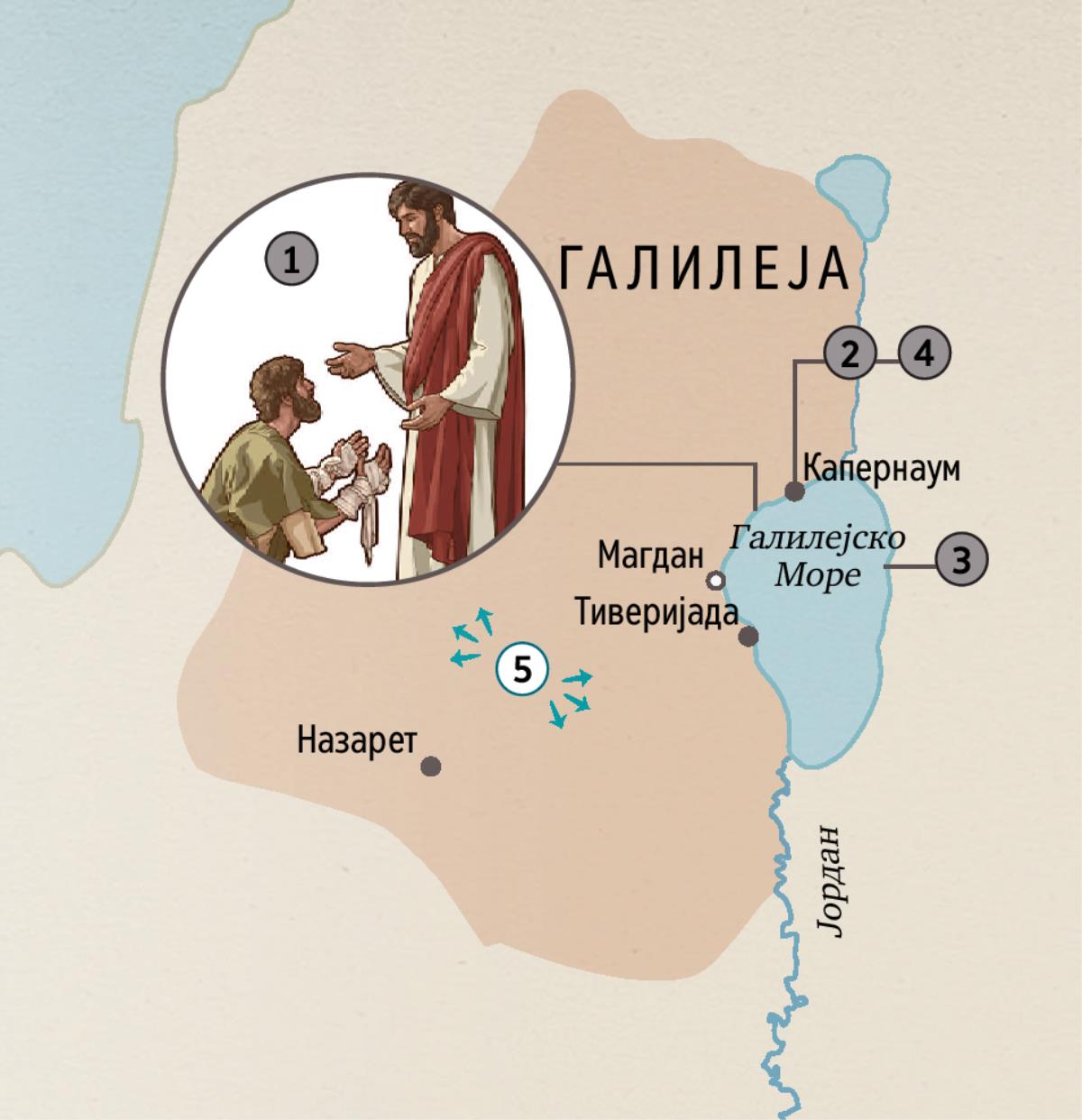 Галилејско дизја коте со о Исус сасљарела сине