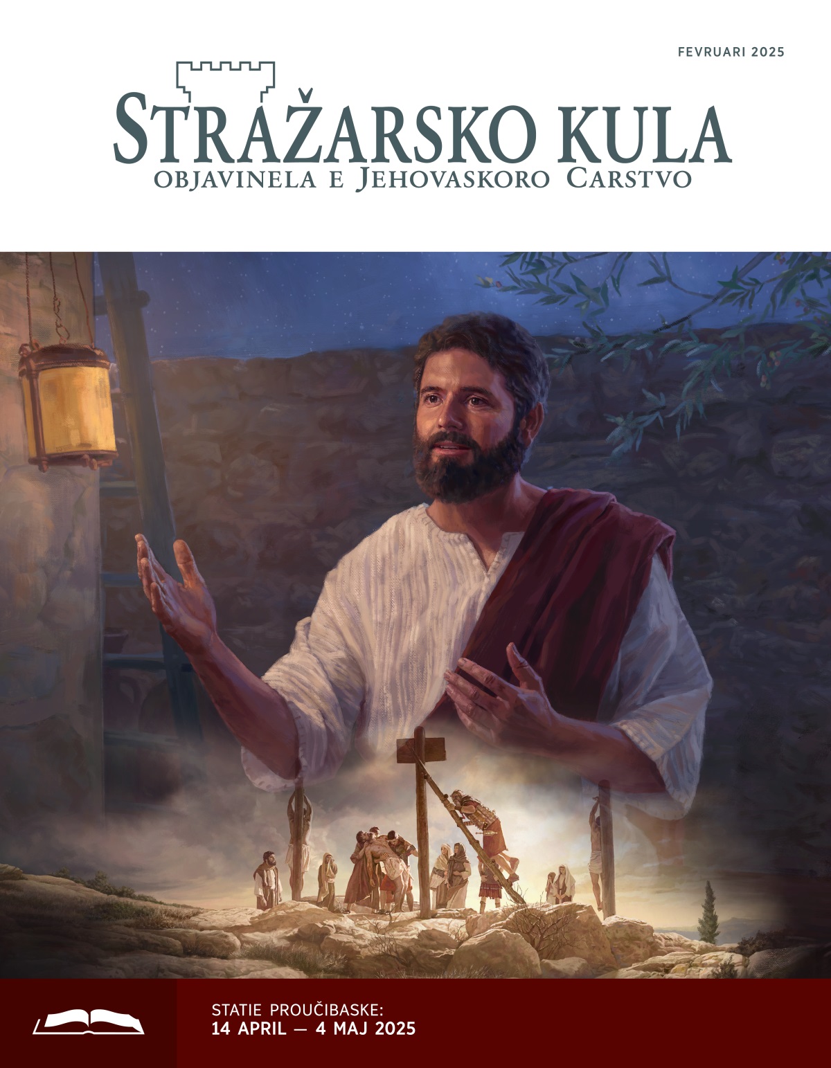 Slike: 1. O Isus kerela lafi rakjate. 2. O rimska vojnikija huljarena o telo e Isuseskoro taro stubo mučibaske.