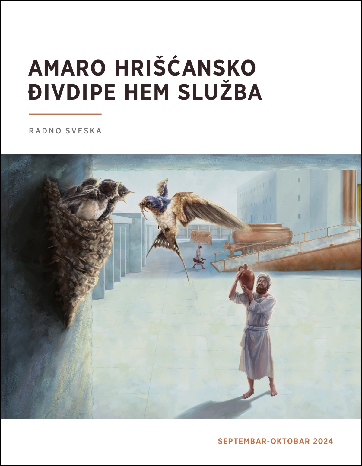 Jekh ando Korejese ćhave dikhela o gnezdo kova ćerđe o lastavice ko hramsko dvoro.