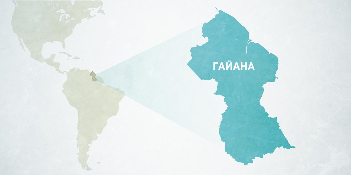 Карта Гайаны
