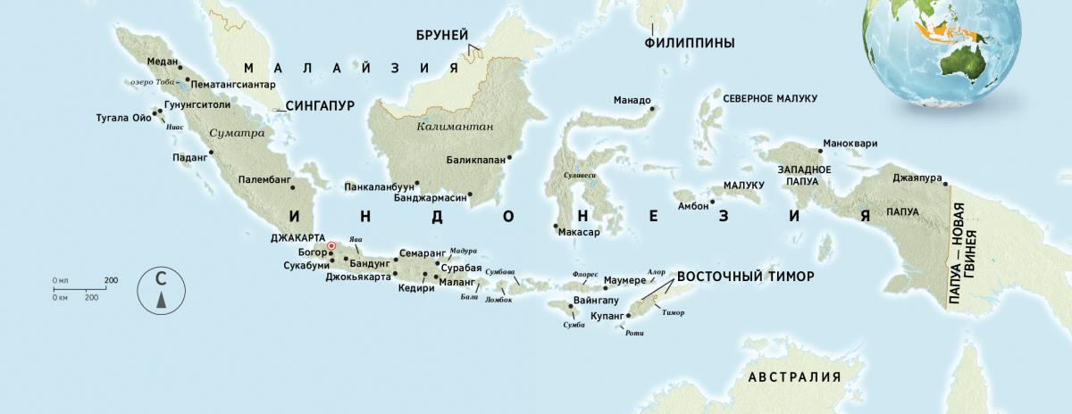 Карта Индонезии