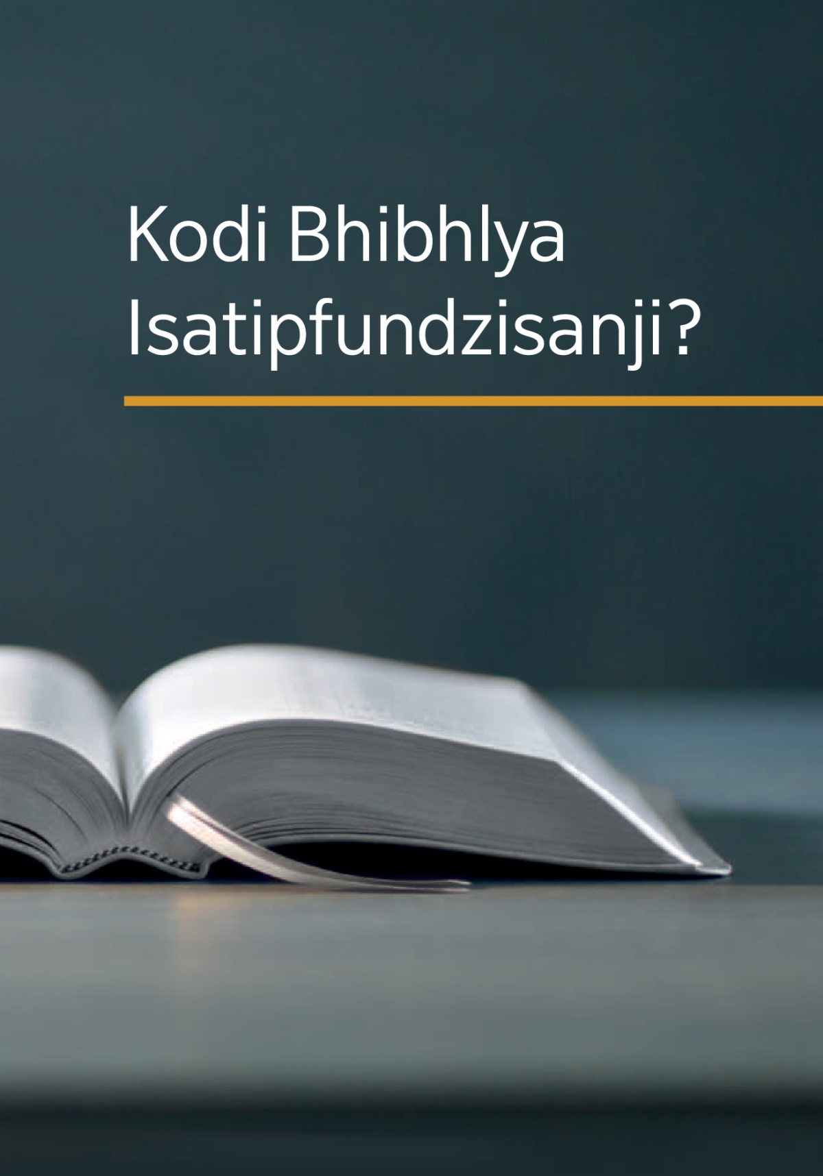 Tsamba yakutoma ya bukhu yakuti ‘Kodi Bhibhlya Isatipfundzisanji?’