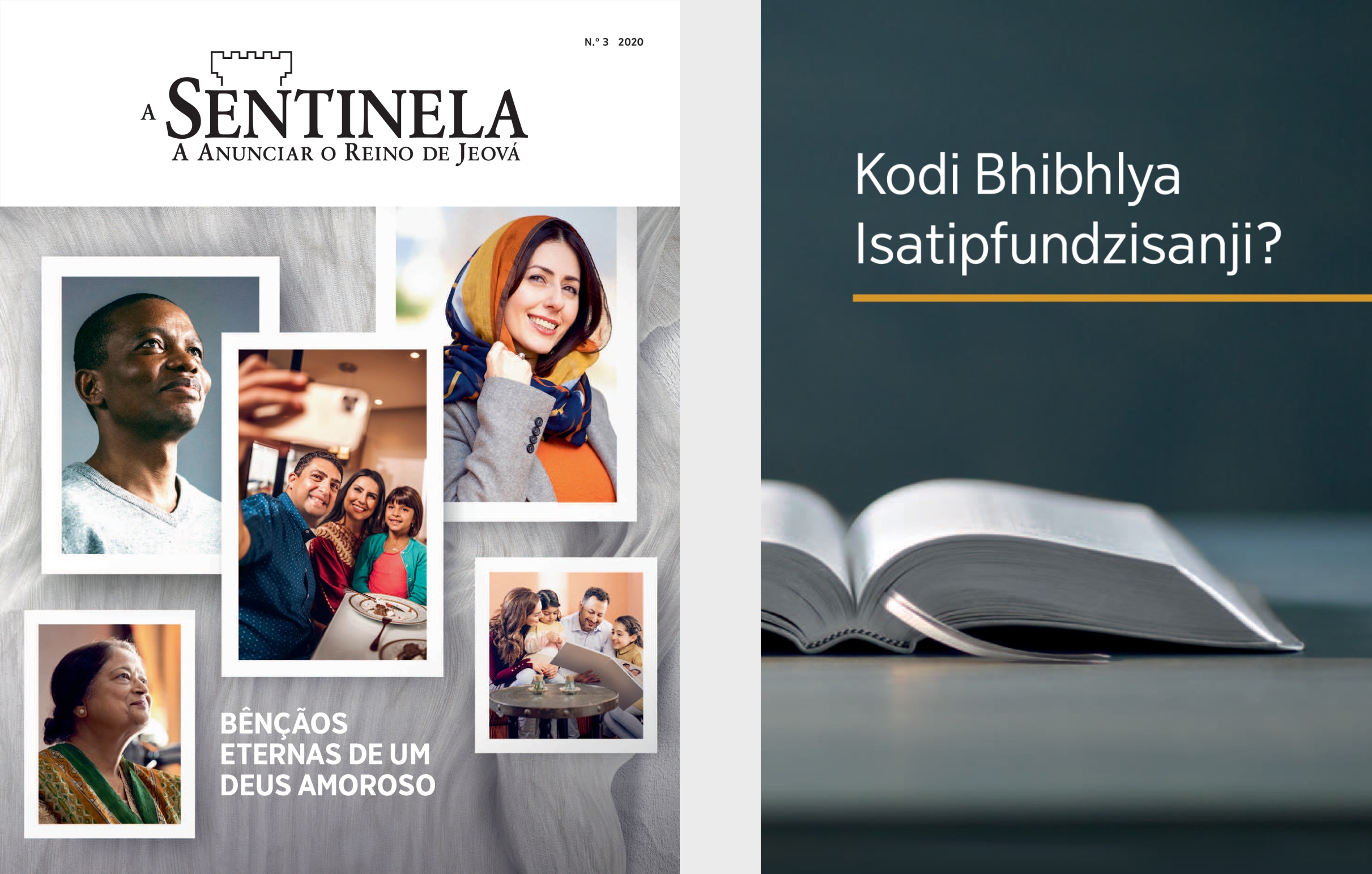 Bukhu ‘Kodi Bhibhlya Isatipfundzisanji?’ na ‘Sentinela’ numero 3 ya 2020.
