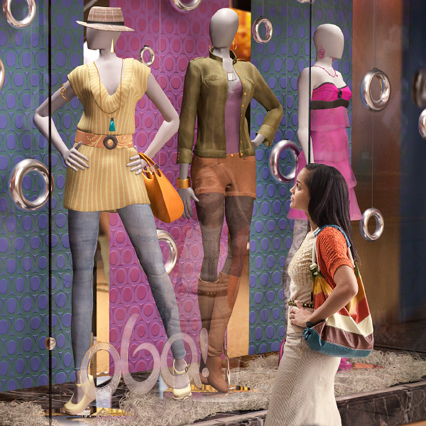 Mbeni ita-wali ayeke bâ amodèle ti bongo so a zia na lê ti fenêtre ti mbeni boutique